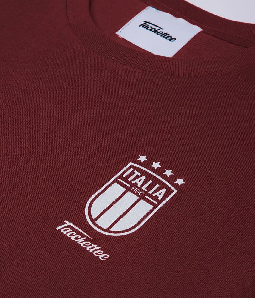 ROSSO BORGOGNA Tacchettee x Italia FIGC T-shirt