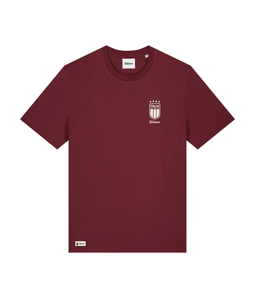 ROSSO BORGOGNA Tacchettee x Italia FIGC T-shirt