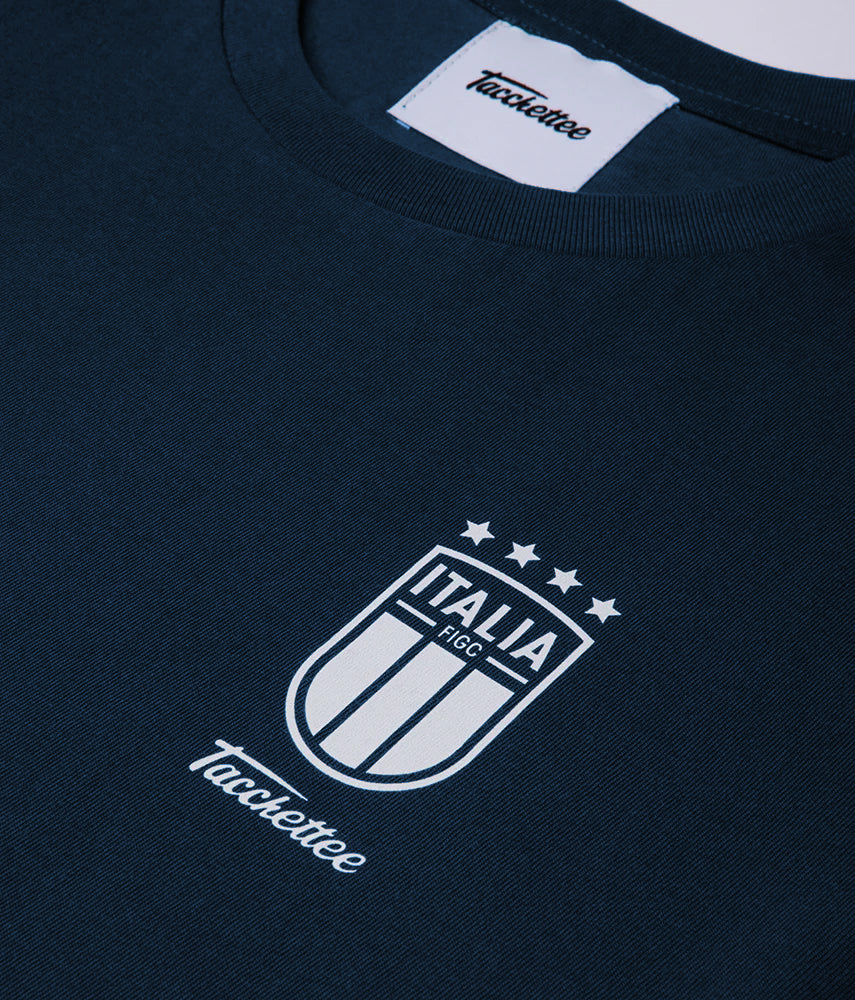 NAVY BLUE Tacchettee x Italia FIGC Printed T-shirt