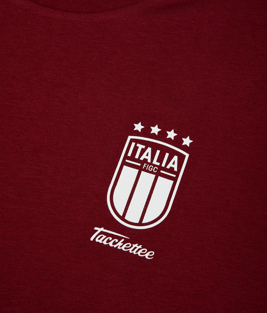 ROSSO BORGOGNA Tacchettee x Italia FIGC T-shirt