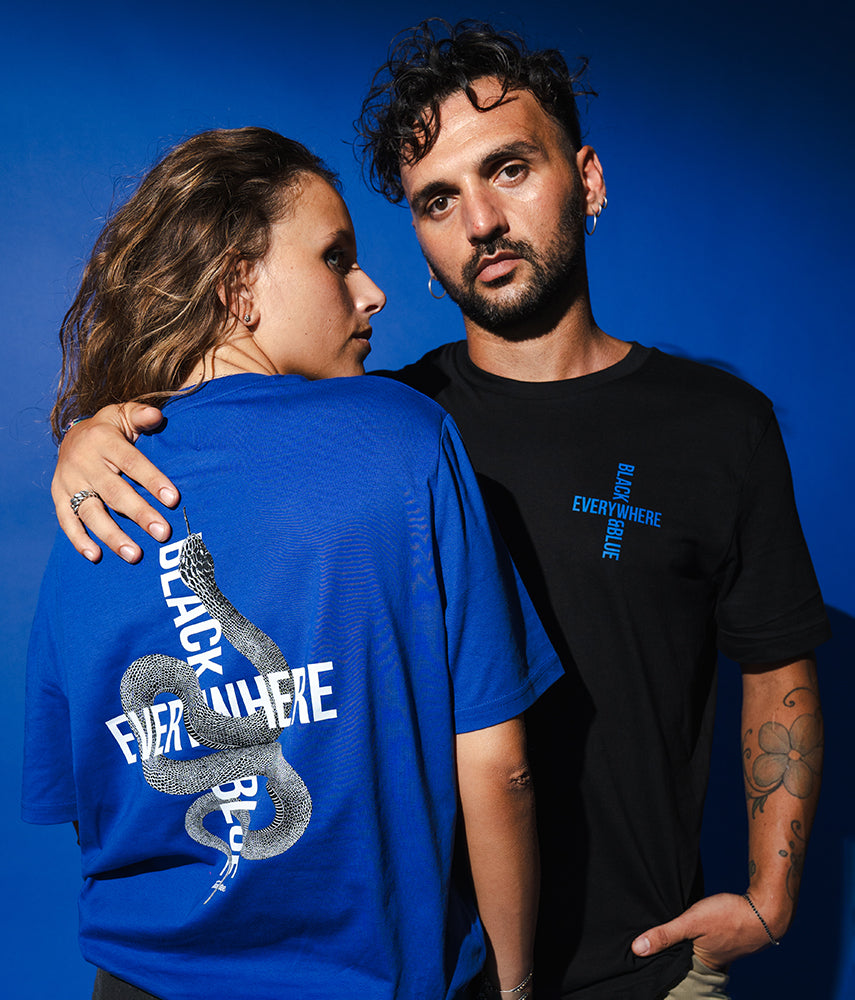 EVERYWHERE BLACK&BLUE T-shirt