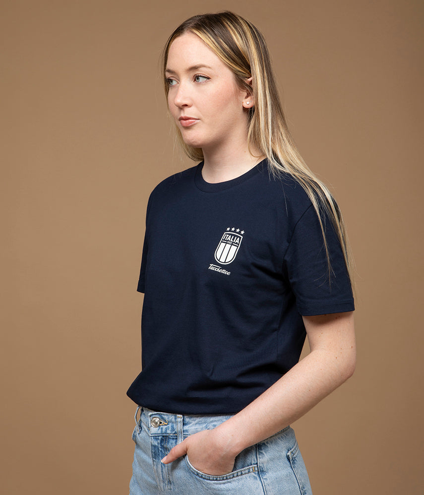 NAVY BLUE Tacchettee x Italia FIGC Printed T-shirt